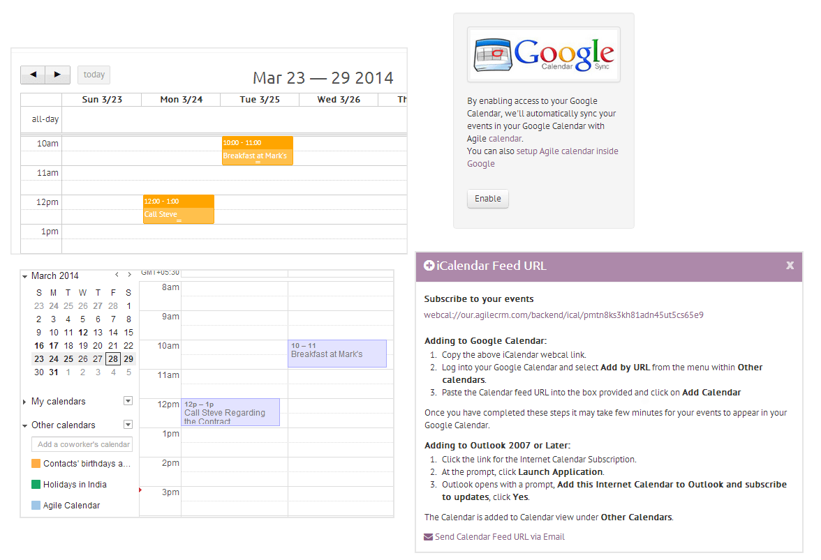 Google Calendar Sync Agile CRM